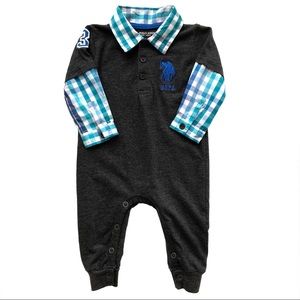 U.S. Polo Assn. Layered Sporty Romper